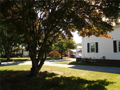 Large fenced yard, with some nice trees for shade.