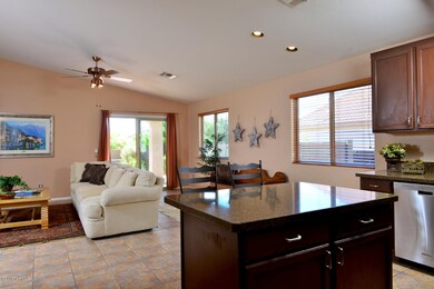 Nice island looking toward family room