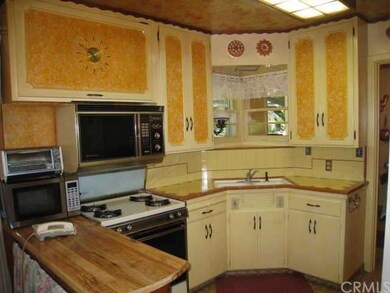 Retro kitchen with a view of the creek