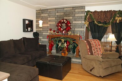 Living room with fireplace