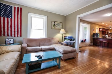75 Vassar Living Room leads to dining area