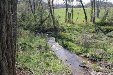 Stream flowing at bottom portion of lot