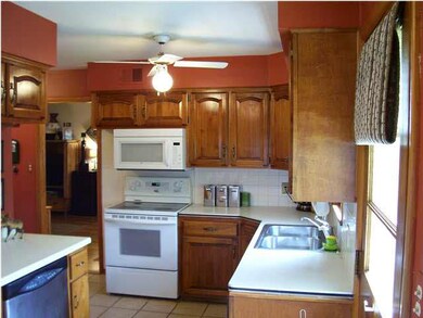 Kitchen with new tile floor