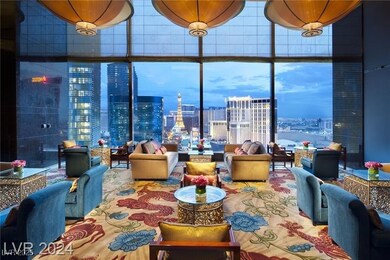 Building lobby featuring a view of city