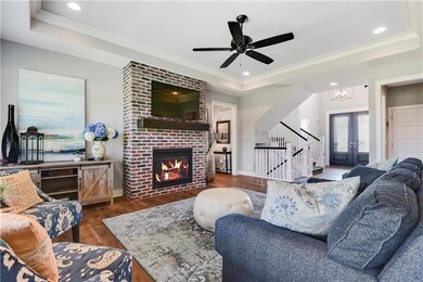 Beautiful masonry fireplace