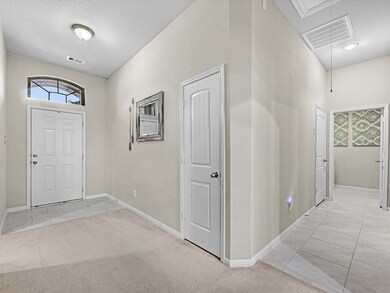 front entry, split floor plan with master down the hall