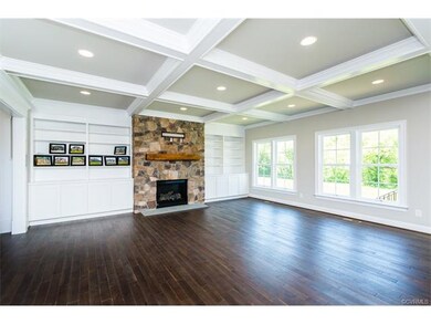 Recessed lighting in the coffered ceiling
