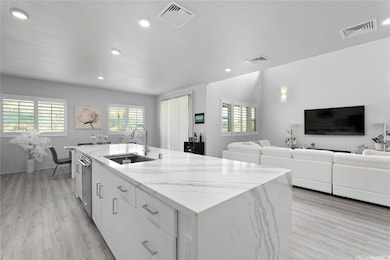 Open concept living space flows nicely from each d