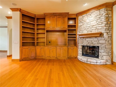 Main Living room with beautiful built-ins and a go