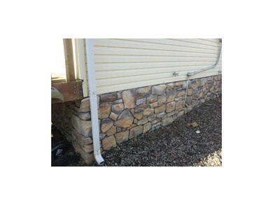 Decorative stone on foundation