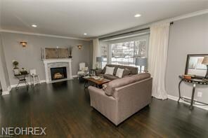Living Room with wood or gas fireplace