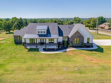 Modern farmhouse with board and batten siding, dri