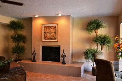 Floor to ceiling fireplace