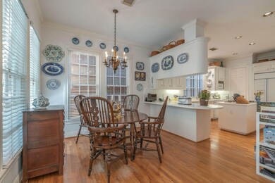 Charming breakfast room off kitchen.  Door on the