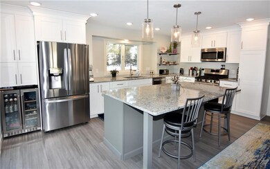 Stainless steel appliances finish out the kitchen