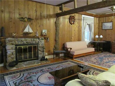 Living Room. The huge great room is still cozy wit
