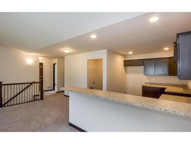 Side view of kitchen and laundry facilities.