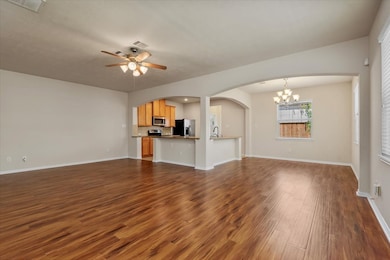 Open-concept floor plan that offers spacious livin