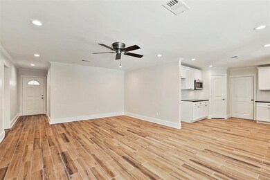 front door and living room