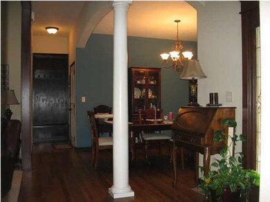 To Dining, Garage & Kitchen. Hardwood Hickory Floo