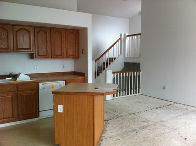 View from dining area toward kitchen