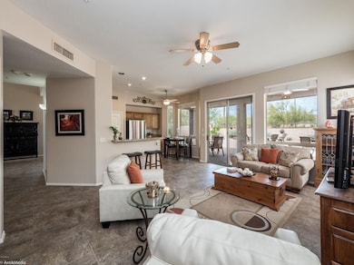 Gathering room and backyard