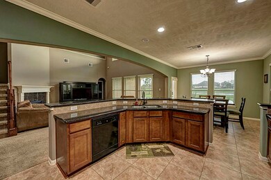 Open kitchen floor plan with sink area facing the family room.  Great for entertaining.