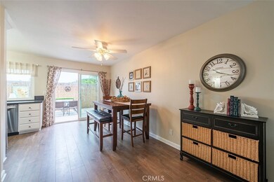 Open dining area looks out to private patio
