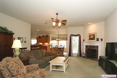 Family room is open to dining and kitchen