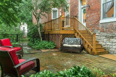 Deck is separated for each residence on the east s