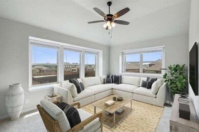 Living room with ceiling fan