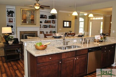 Beautiful Kitchen Island overlooking Family Room w