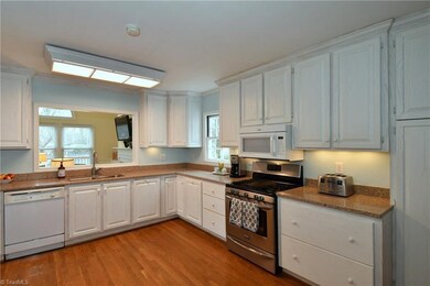 Spacious kitchen looks into great room