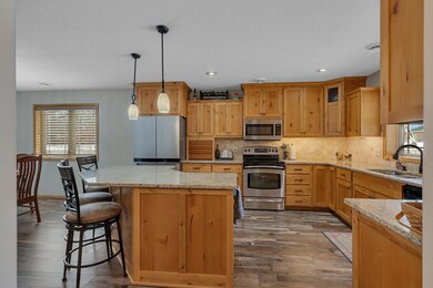 Granite counters and custom cabinetry