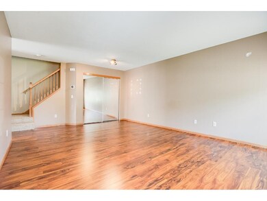 Beautiful hardwood floors in living through to the