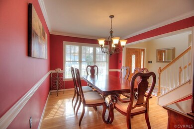 Dining Room w/ crown and chair rail molding and ha