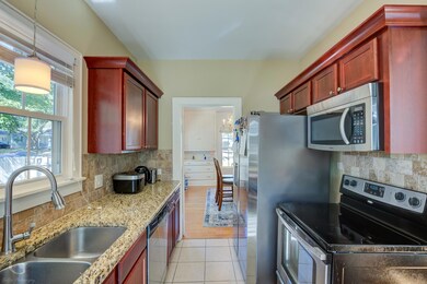 Kitchen featuring granite countertop and stainless