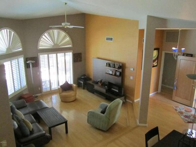 14' Tall Vaulted Ceiling In Living Room