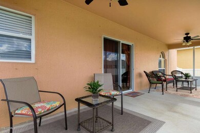 Screened and trussed patio.