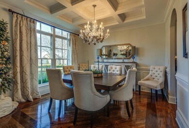 Beautifully detailed dining room.