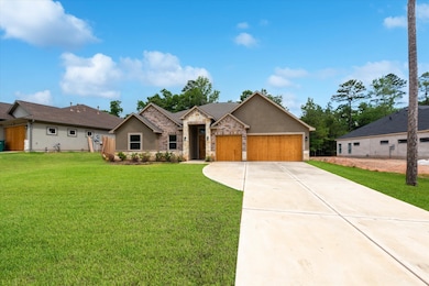 Large front yard with long driveway. What a beauty