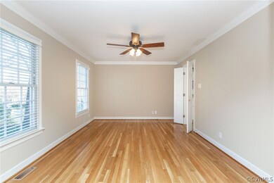 Newly painted Living Room with double doors to the