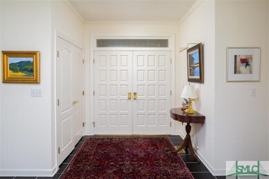 Beautiful double door entry way with large storage