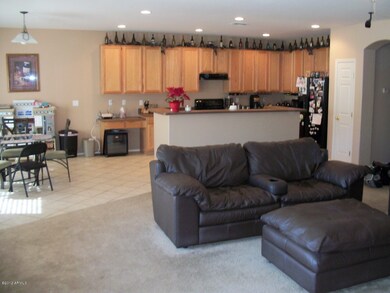 Family Room overlooking Kitchen Area