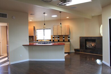 view from family rm Kitchen/ fire place