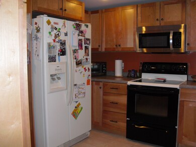 Kitchen toward fridge