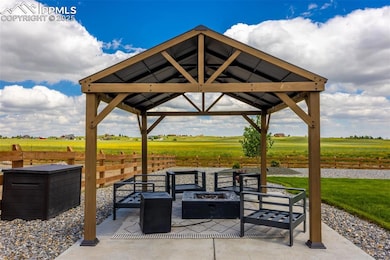 Gazebo with view of Meadow in Back Yard