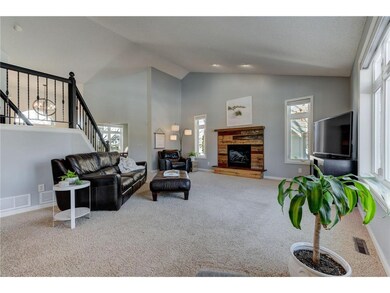 Living room with fireplace