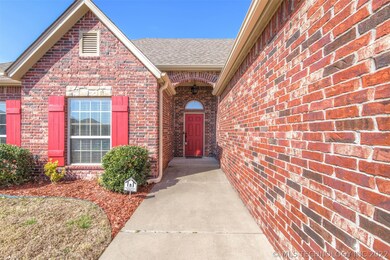 Inviting entrance with covered front porch.