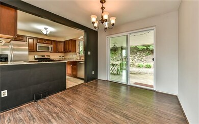 Dining room looking into kitchen